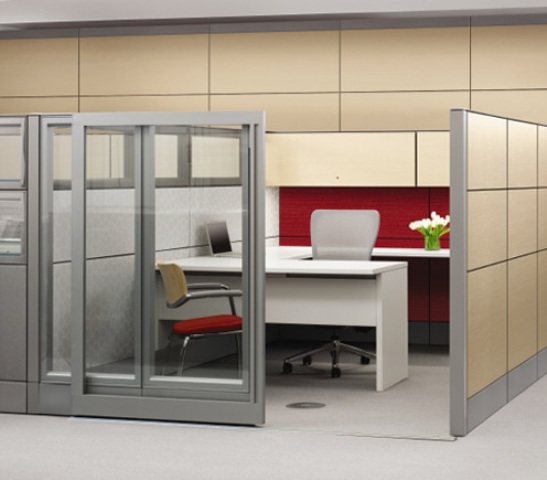 office cubicle glass walls photo - 2