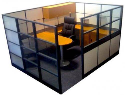 office cubicle glass walls photo - 5
