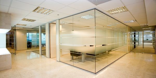 office space with glass walls photo - 6