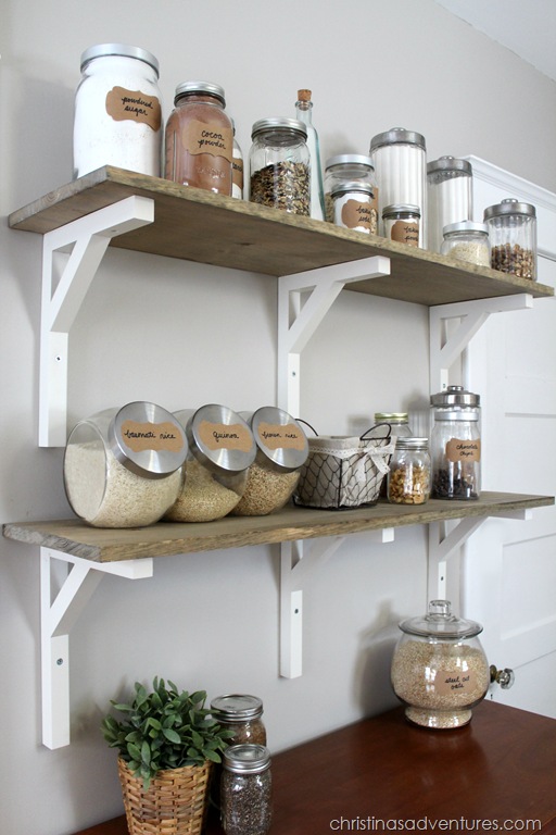 open kitchen pantry shelving photo - 5