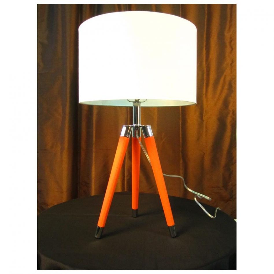 orange bedroom lamp photo - 3