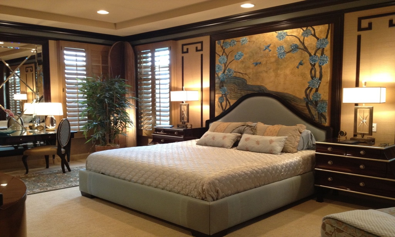 oriental black bedroom furniture photo - 5