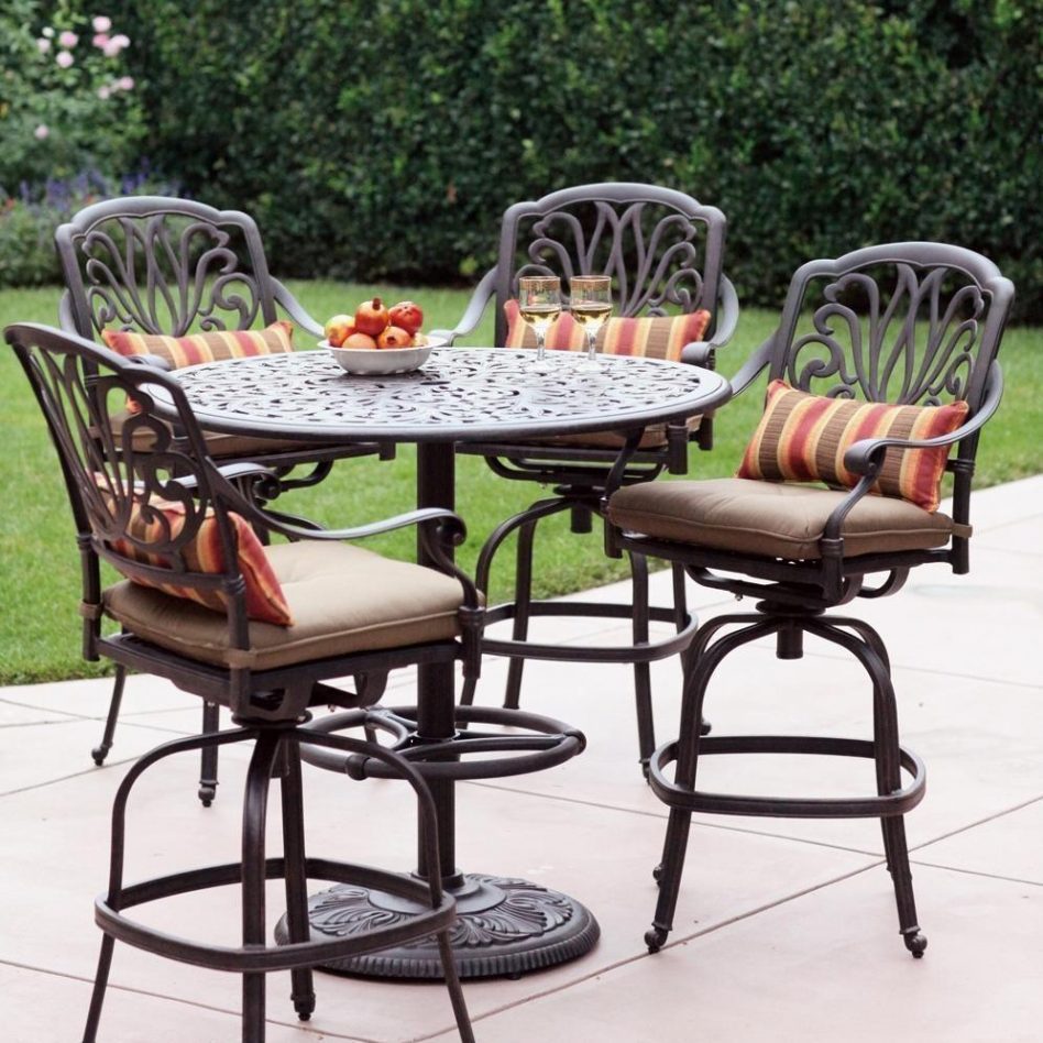 outdoor bar height furniture sets photo - 2