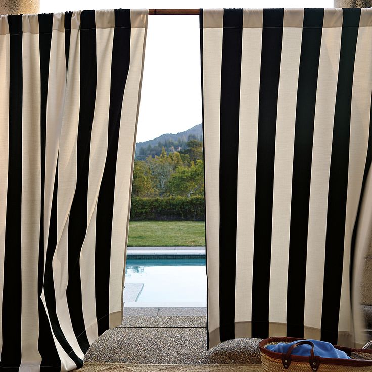 outdoor curtains black photo - 10