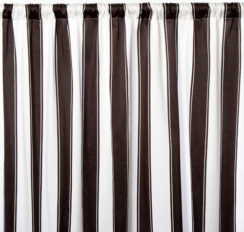outdoor curtains black white stripe photo - 3