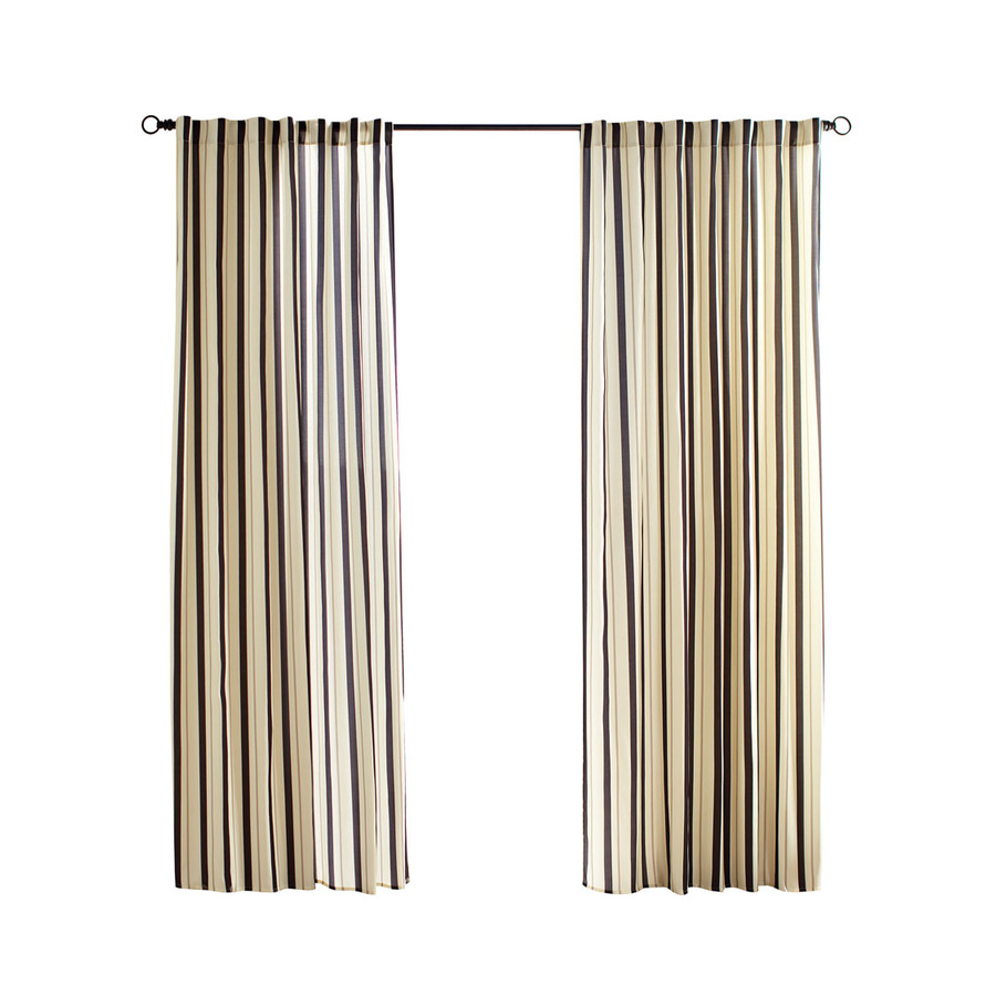 outdoor curtains black white stripe photo - 4