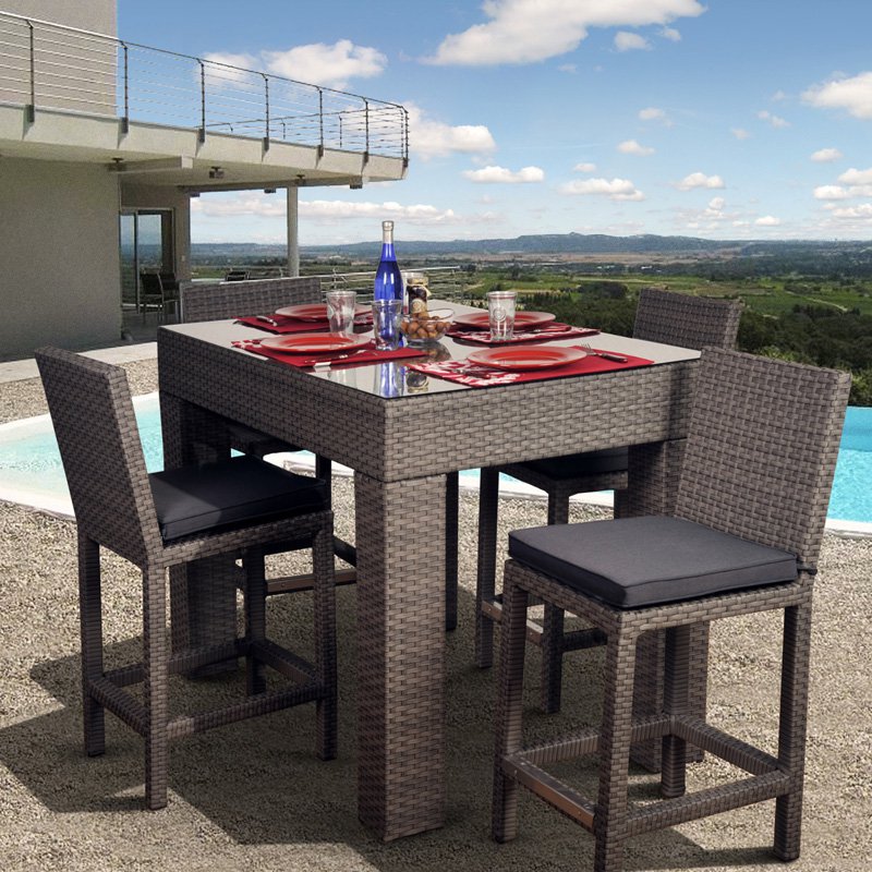 outdoor dining sets bar height photo - 8