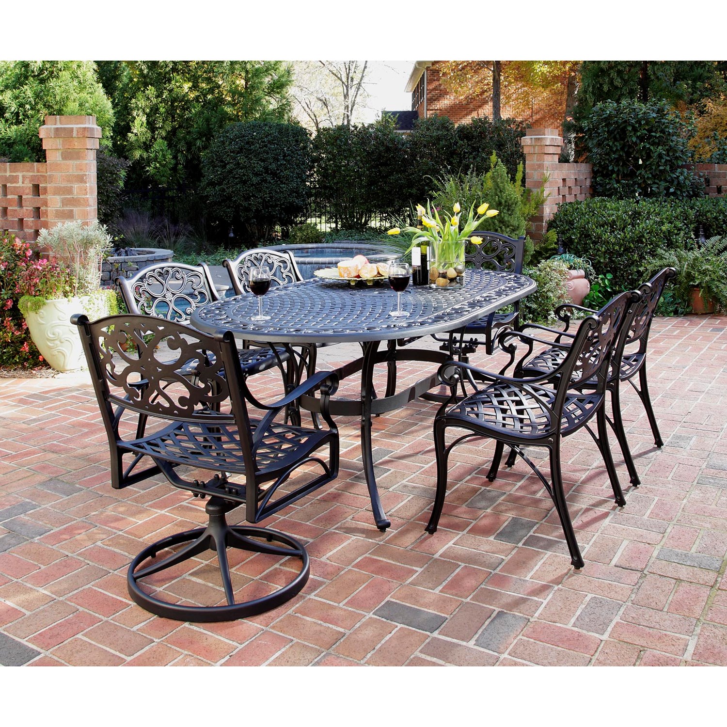 outdoor dining sets black photo - 3
