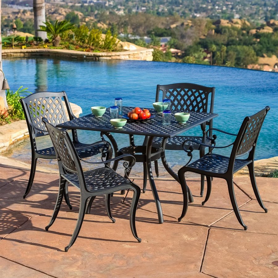 outdoor dining sets black photo - 4