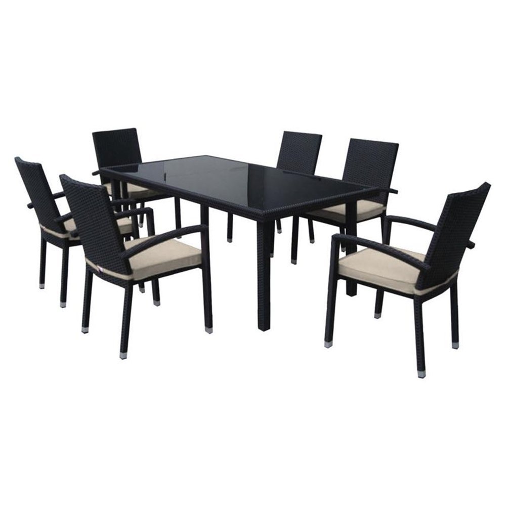 outdoor dining sets black photo - 6