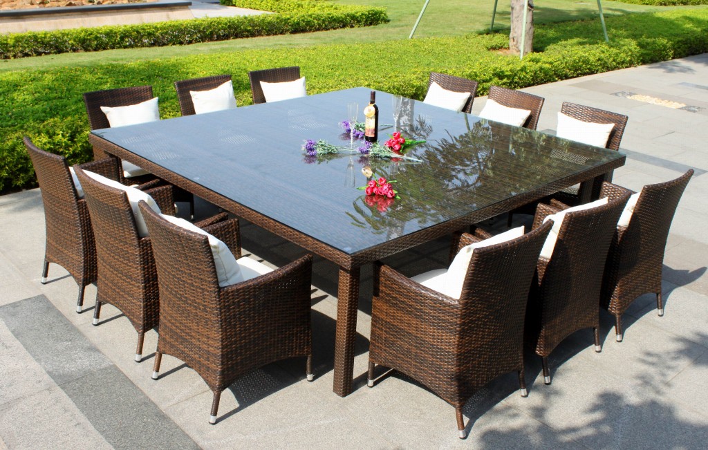outdoor dining sets for 12 photo - 1