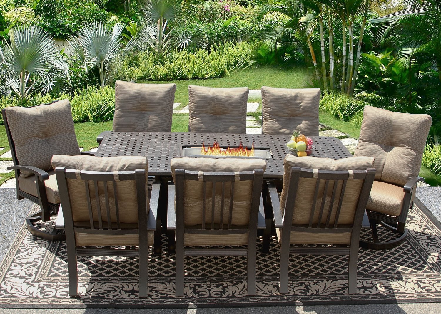 outdoor dining sets for 8 photo - 3