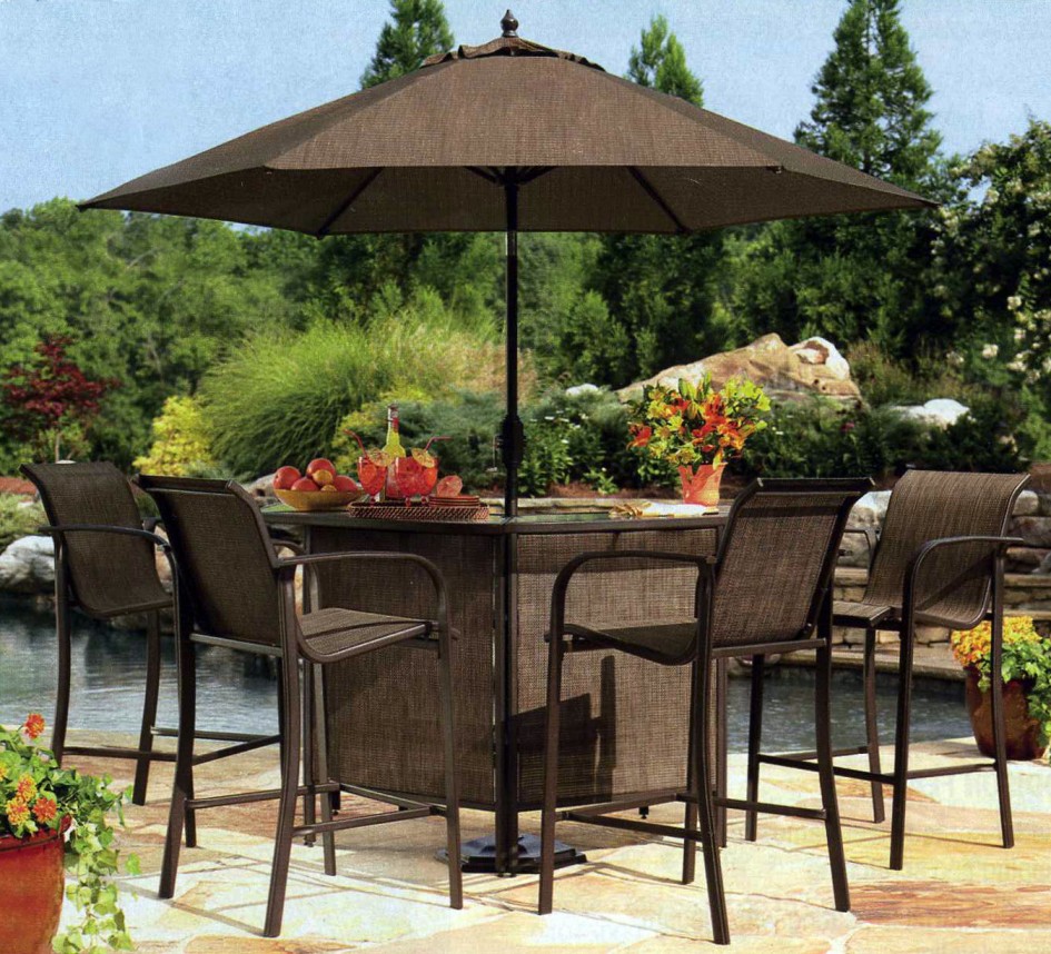 outdoor dining sets with umbrella photo - 6