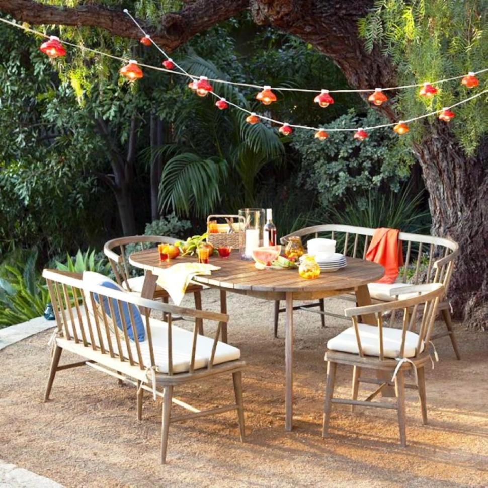 outdoor dining table decorating photo - 1