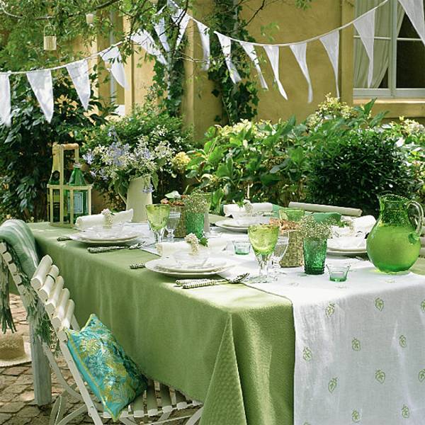 outdoor dining table decorating photo - 5