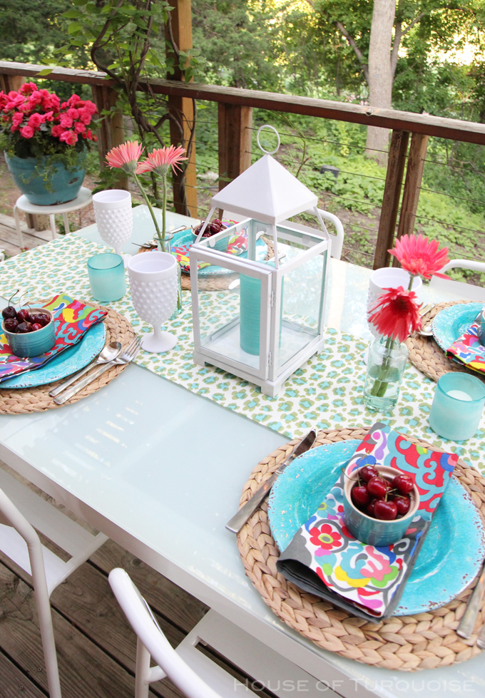 outdoor dining table decorating photo - 6
