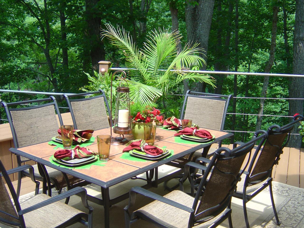 outdoor dining table decorating photo - 9