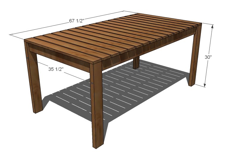 outdoor dining table dimensions photo - 1