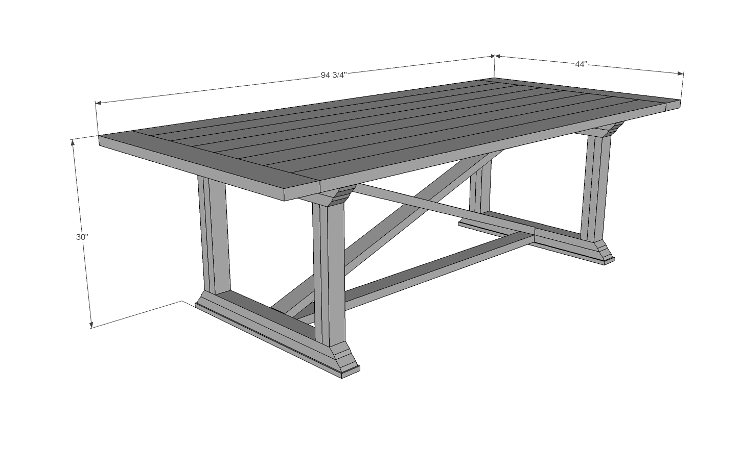 outdoor dining table dimensions photo - 3
