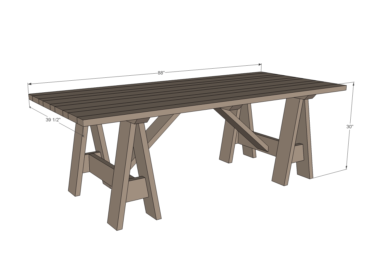 outdoor dining table dimensions photo - 7