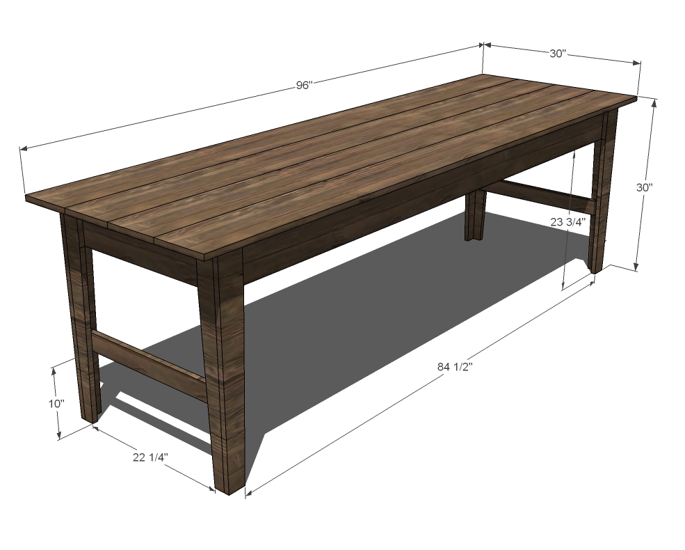 outdoor dining table dimensions photo - 8