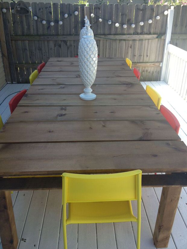 outdoor dining table diy photo - 10