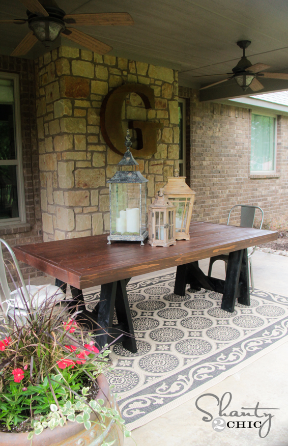 outdoor dining table diy photo - 3