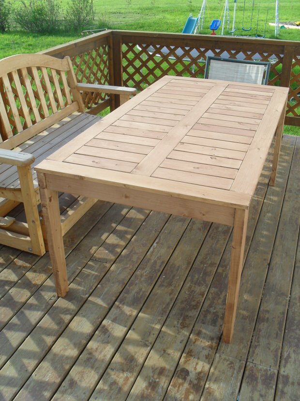 outdoor dining table diy photo - 7