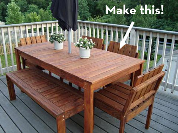 outdoor dining table diy photo - 8