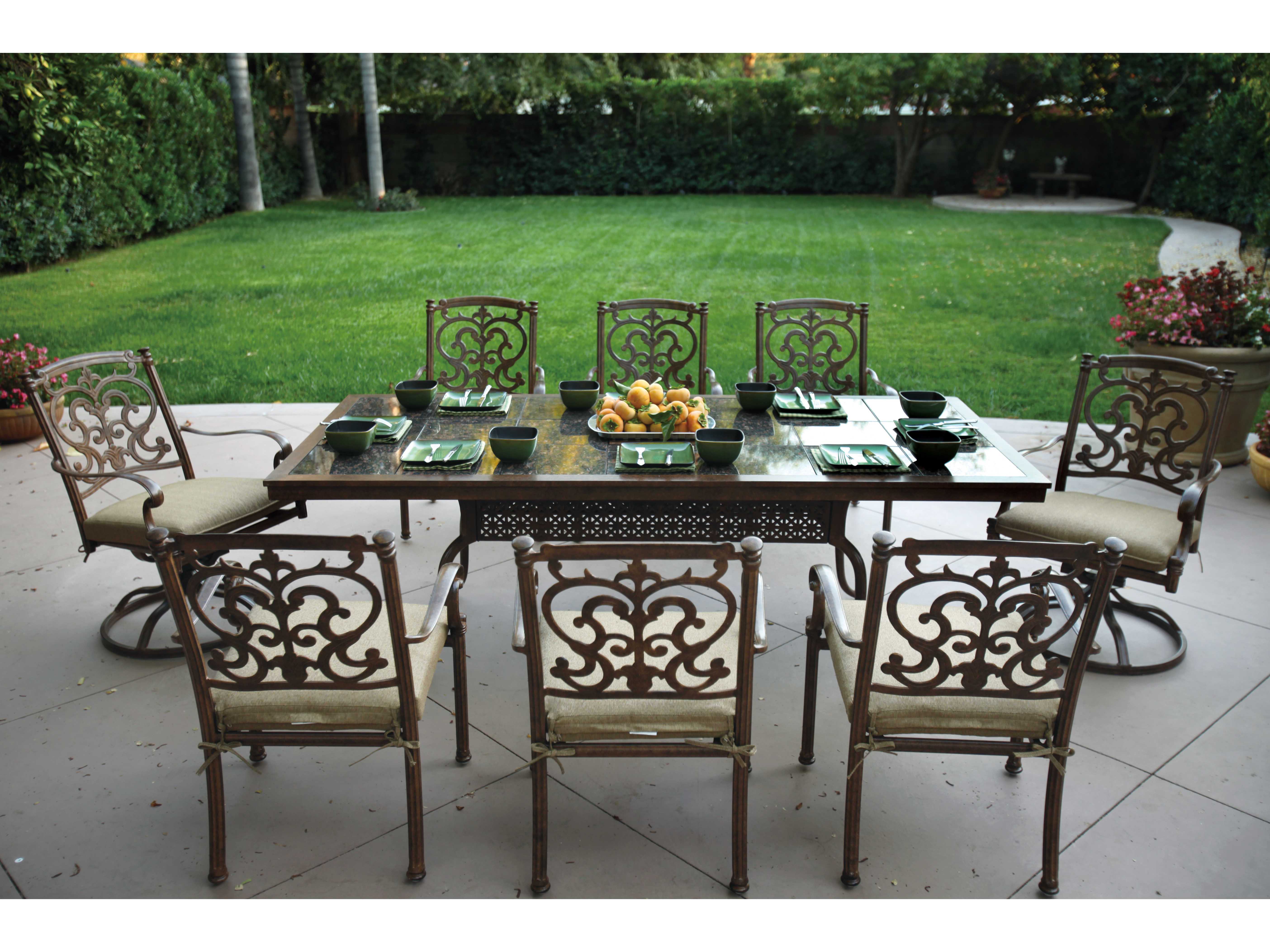 outdoor dining table granite photo - 1