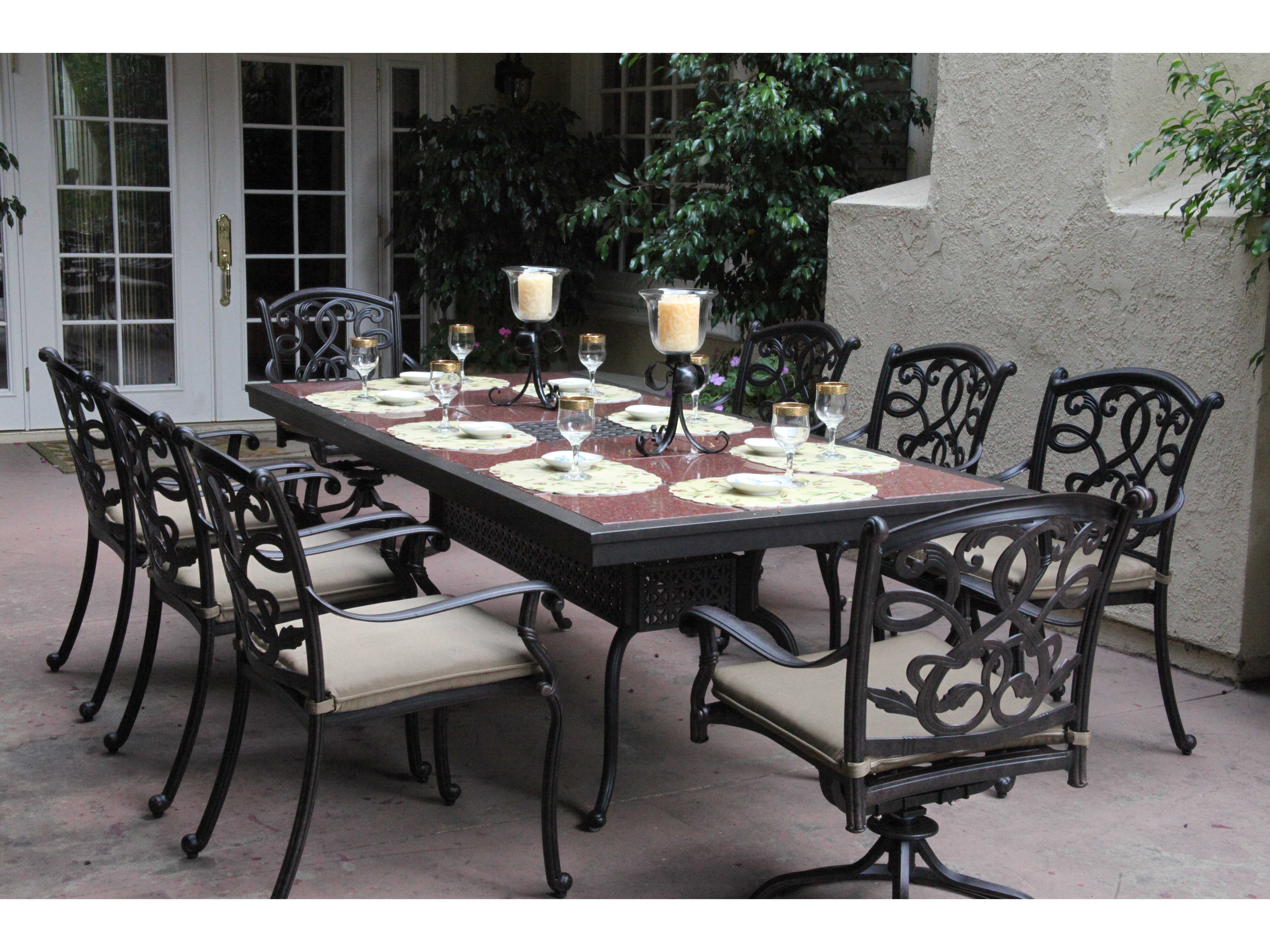 outdoor dining table granite photo - 10