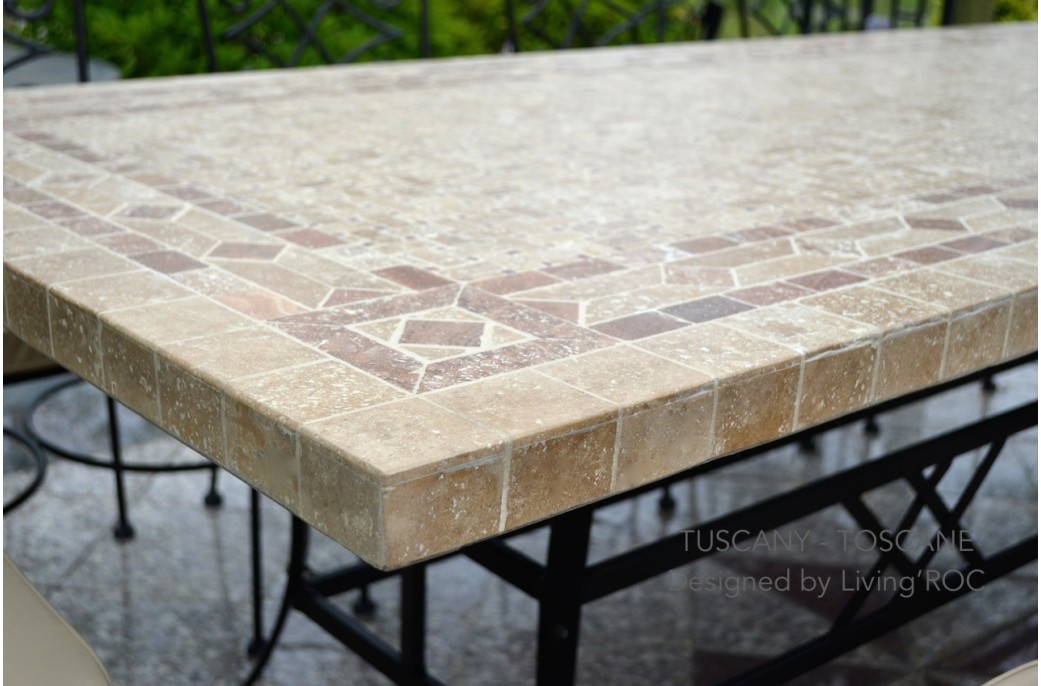 outdoor dining table granite photo - 4