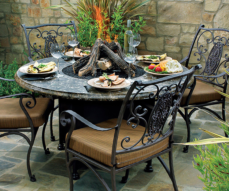 outdoor dining table granite photo - 6