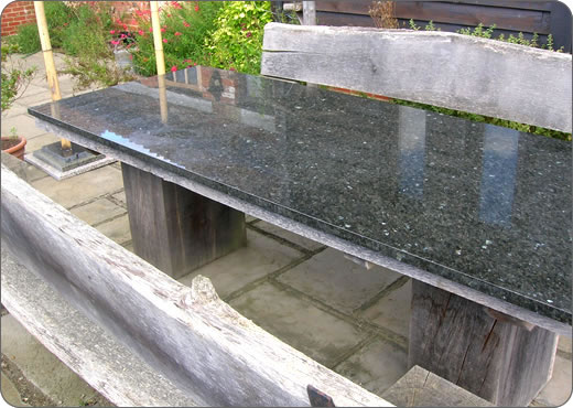 outdoor dining table granite photo - 9