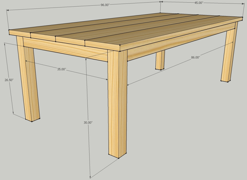 simple dining room table plans