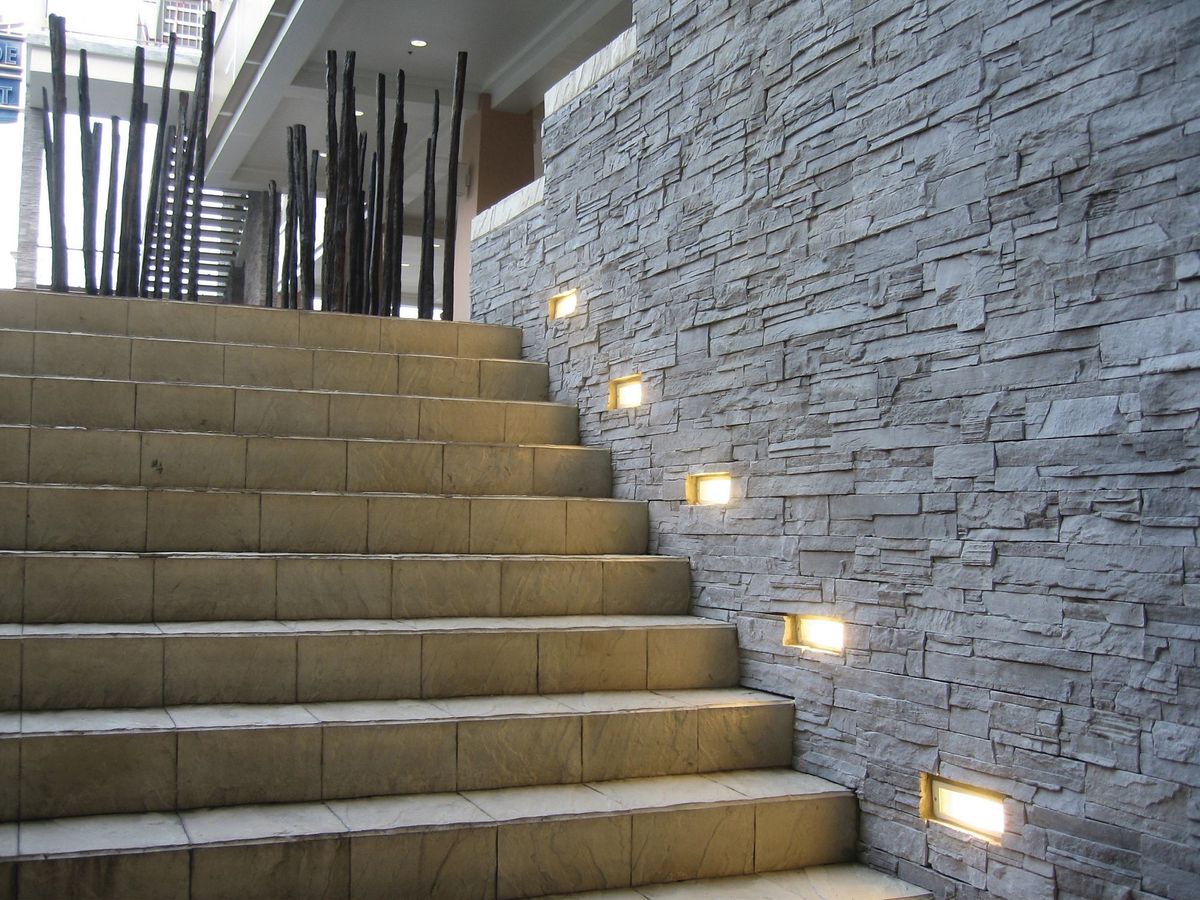 outdoor inset wall lighting photo - 4
