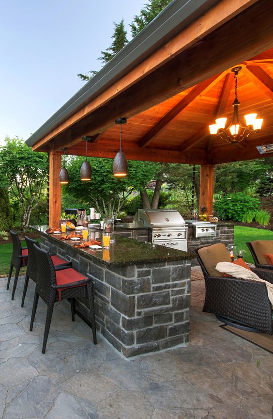 outdoor kitchen and bar photo - 10