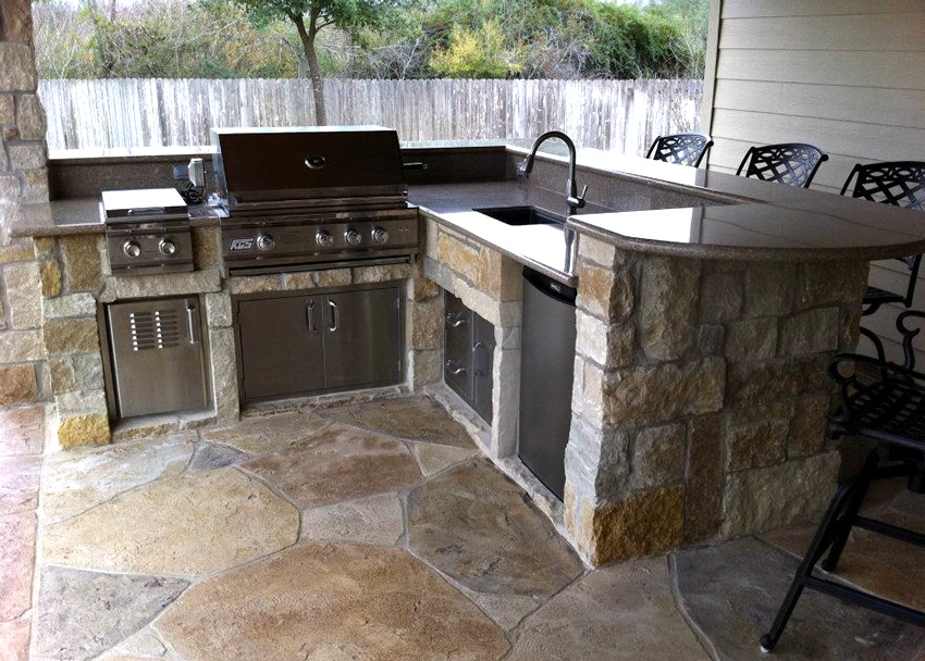 outdoor kitchen granite countertops photo - 2