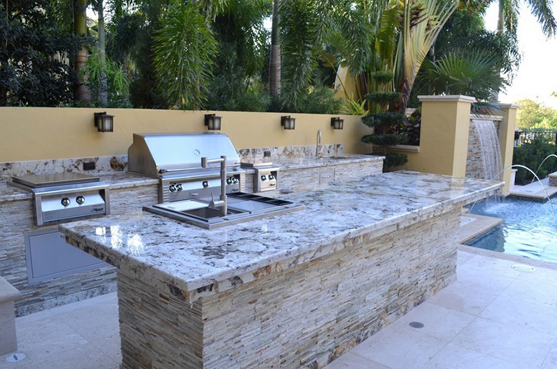 outdoor kitchen granite countertops photo - 7