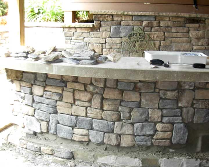 outdoor stone bar designs photo - 1