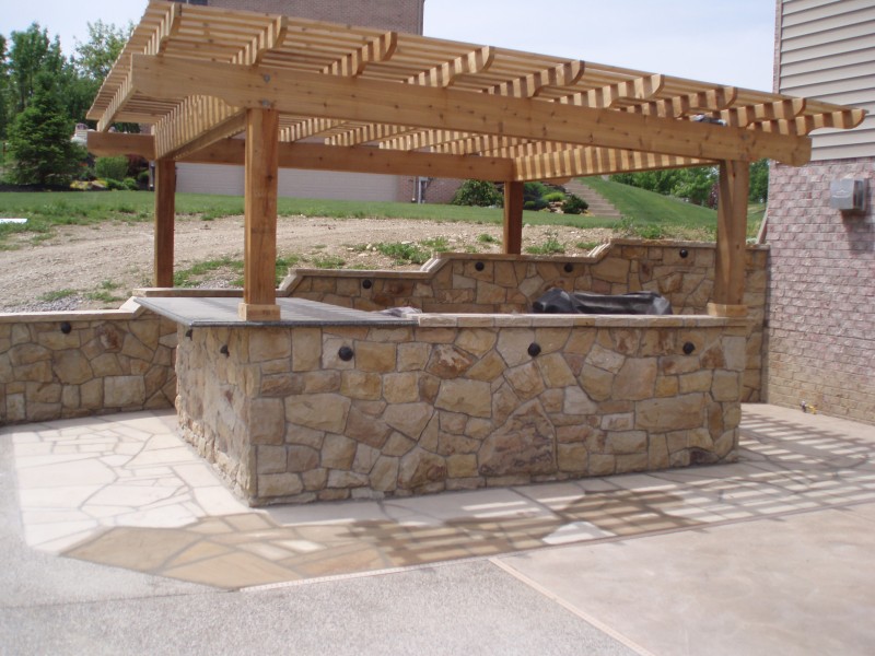 outdoor stone bar designs photo - 7