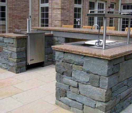 outdoor stone bar designs photo - 8