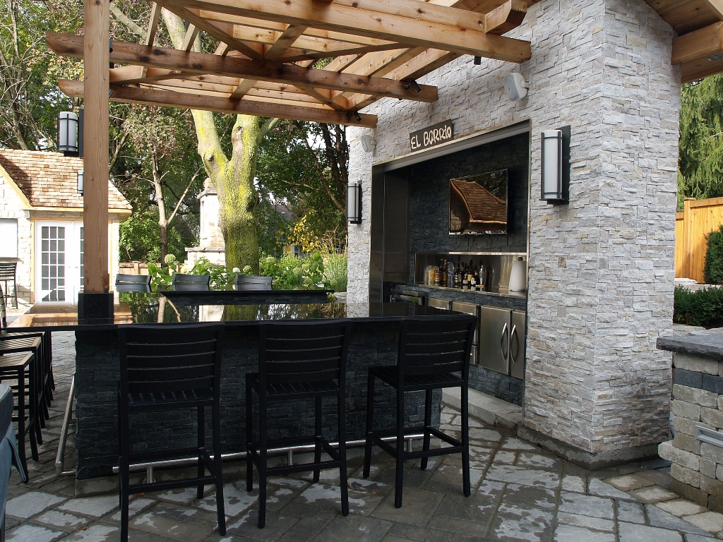 outdoor stone bar designs photo - 9