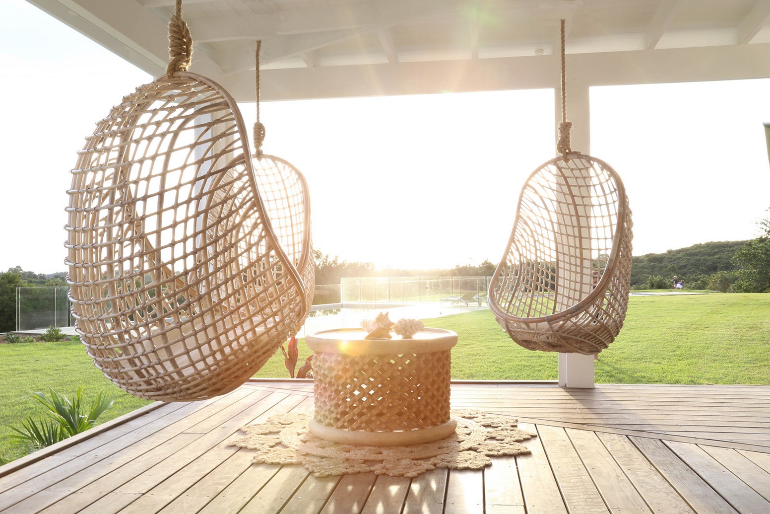 outdoor wicker egg chair photo - 4