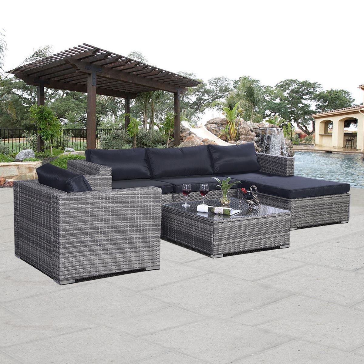 outdoor wicker furniture covers photo - 2