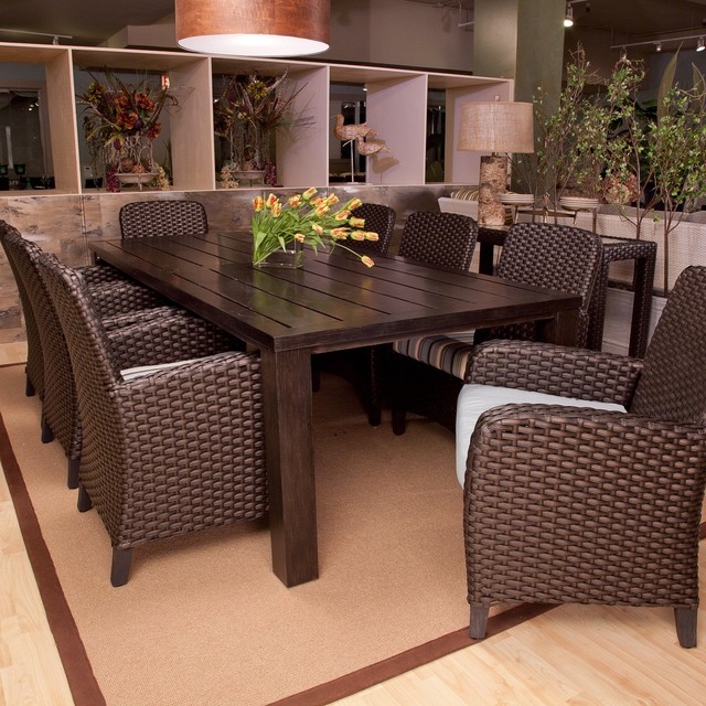 outdoor wicker furniture dining sets photo - 5