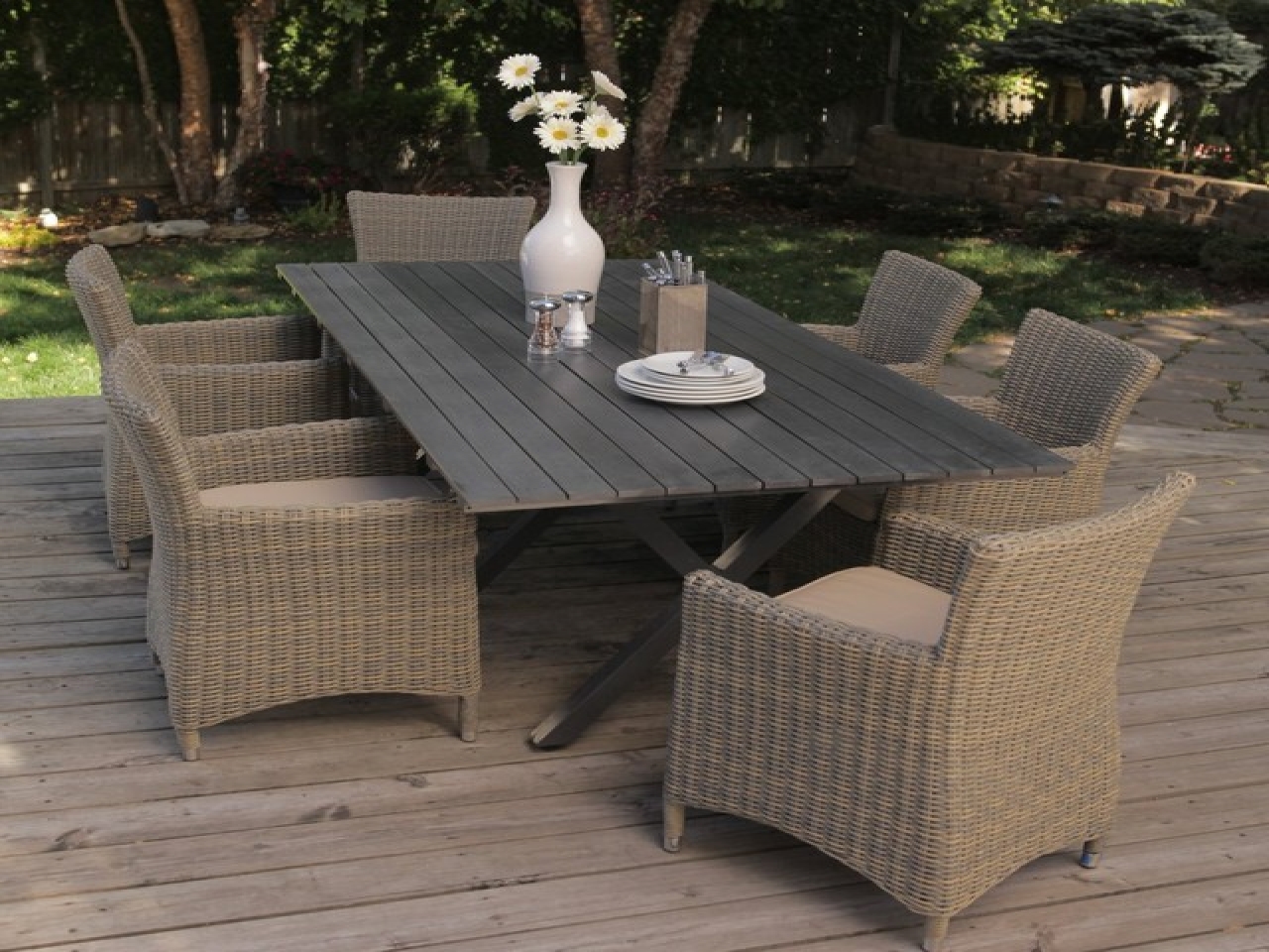 outdoor wicker furniture dining sets photo - 8