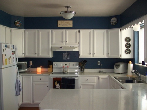 painting kitchen cabinets good idea photo - 9