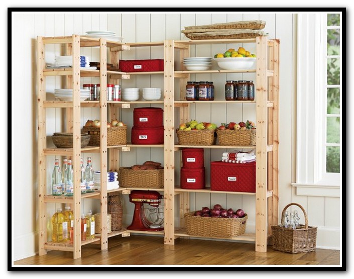pantry shelving systems wood photo - 8