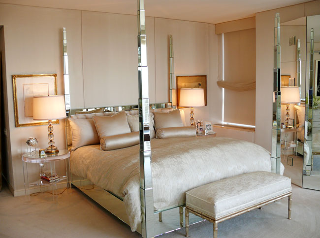 parisian mirrored bedroom furniture photo - 2